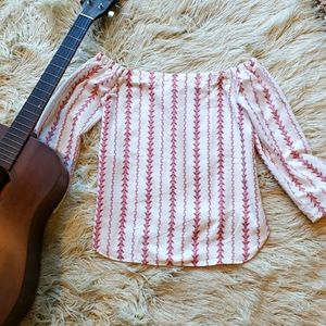 Vintage Style Off-Shoulder Peasant Top